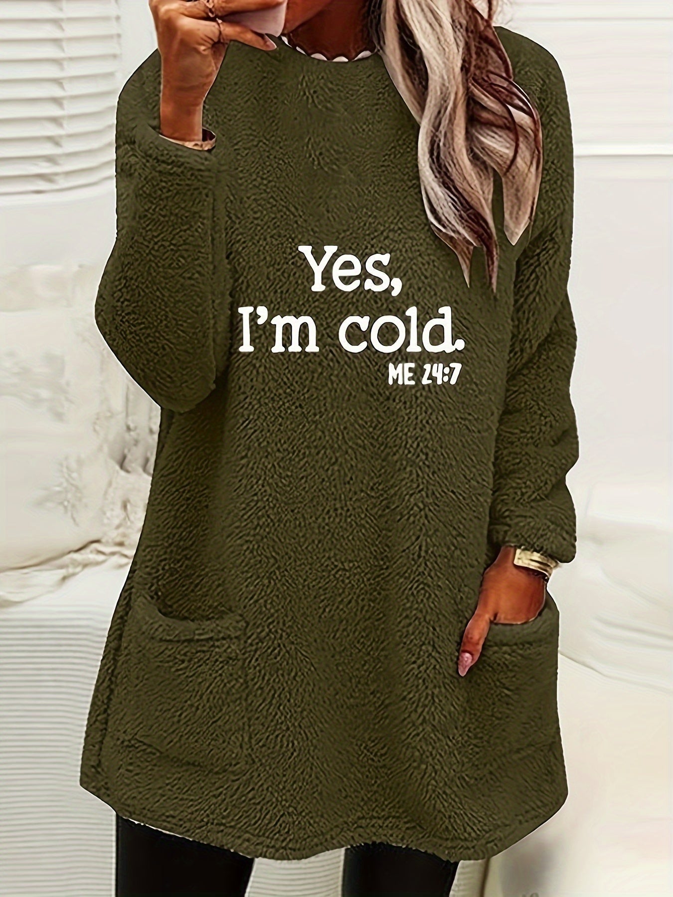 Zachte Fleece Sweatshirt met Luna Print
