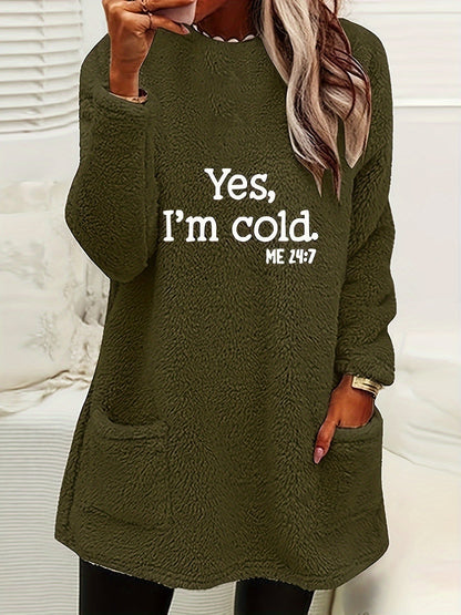 Zachte Fleece Sweatshirt met Luna Print