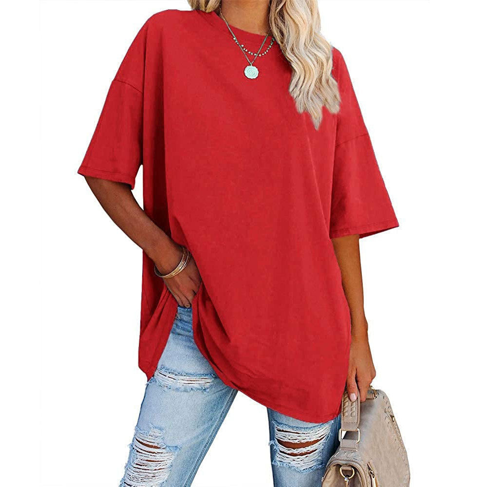 Dames Top Korte Mouwen Losse Fit Casual Modaal
