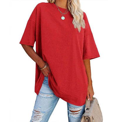 Dames Top Korte Mouwen Losse Fit Casual Modaal