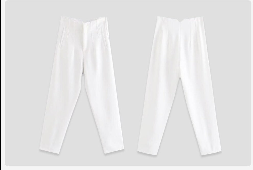 Stijlvol en Comfortabel: Ontdek de Hooggetailleerde Broek
