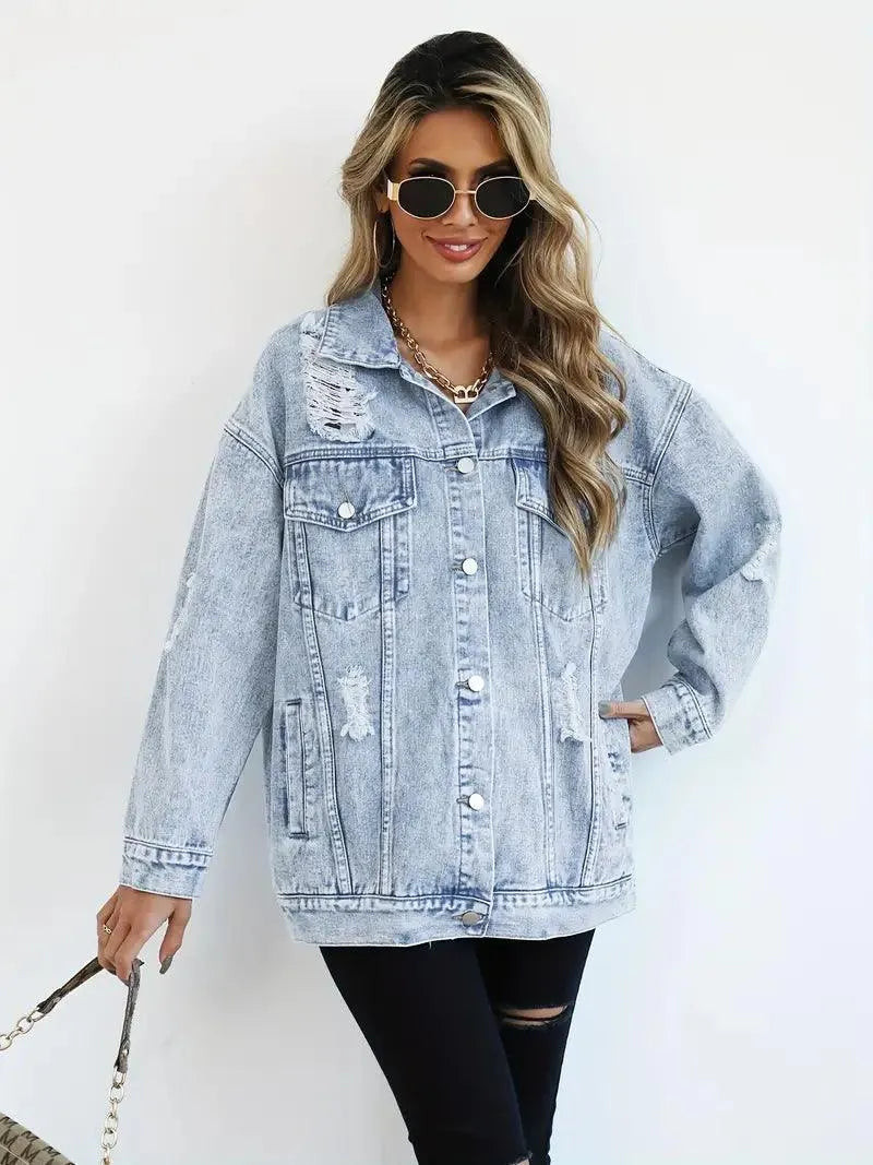 Dames Jeansjack Waterdicht Gevoerd Extra Large
