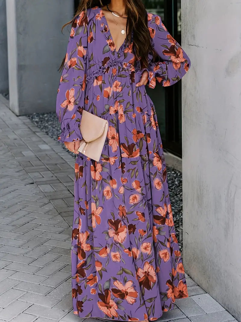 Romantische Bloemen Maxi Jurk voor Vrouw