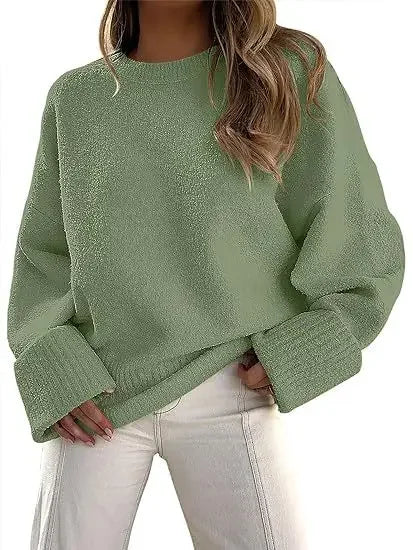 Dames Trui Oversized Zacht Met Ronde Hals
