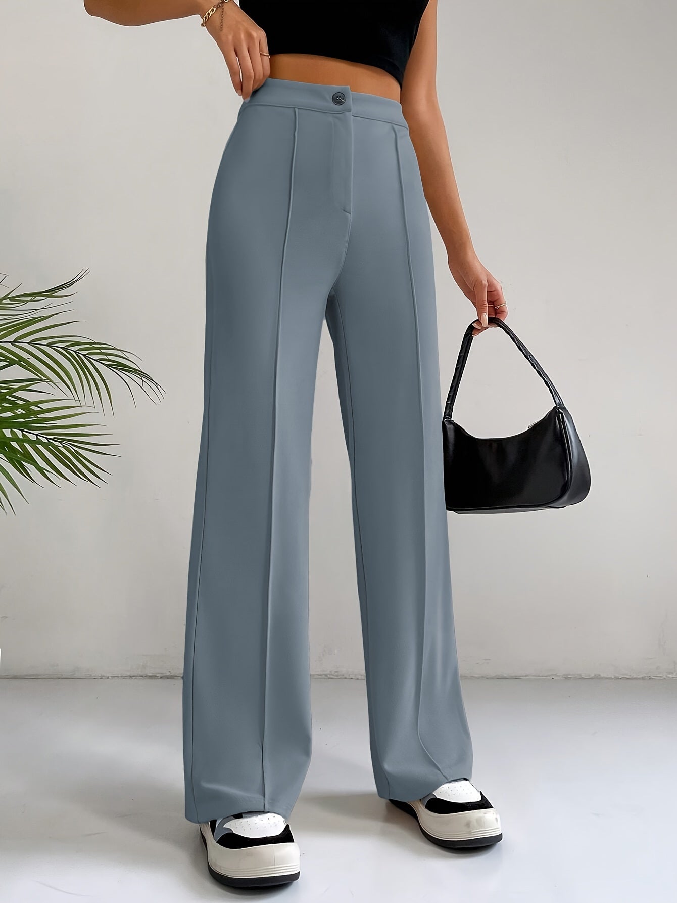 Damesbroek Hoge Taille Plissé Zomerbroek voor Vrouw