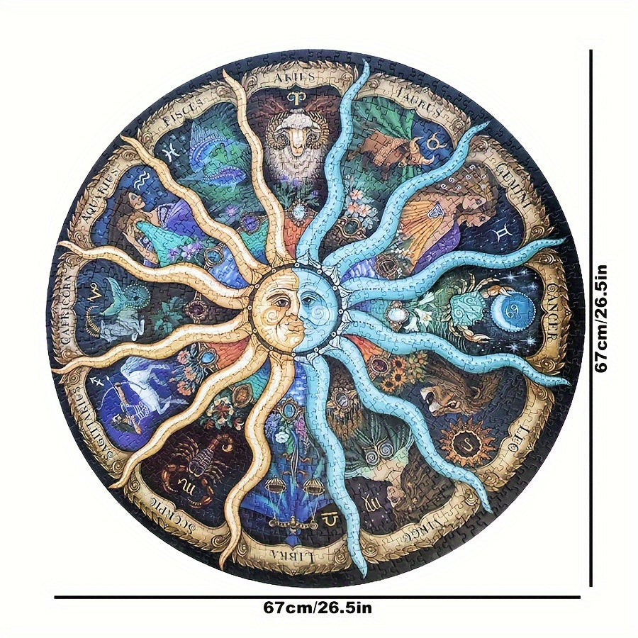 Ronde Sterrenbeeld Puzzel 1000 Stukjes Zodiac Droom