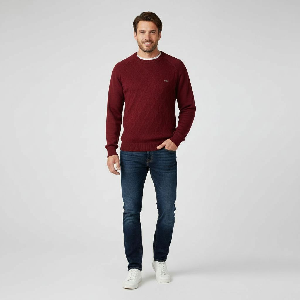 Gebreide Heren Trui Stijlvol Warm Jurre Design - Mode Vibes