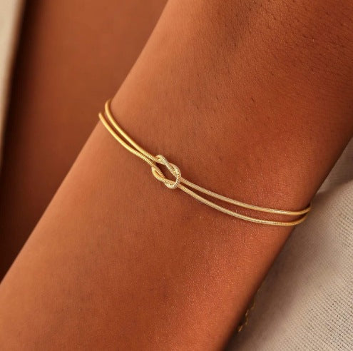 Dames Armband Roestvrij Staal met Liefdesknoop Simpel Design