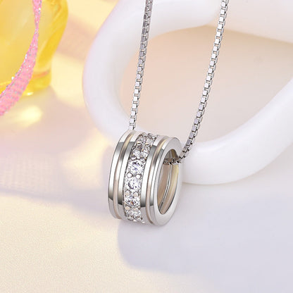 Dames Halsketting met Zirkonia Hanger Elegante Sieraden