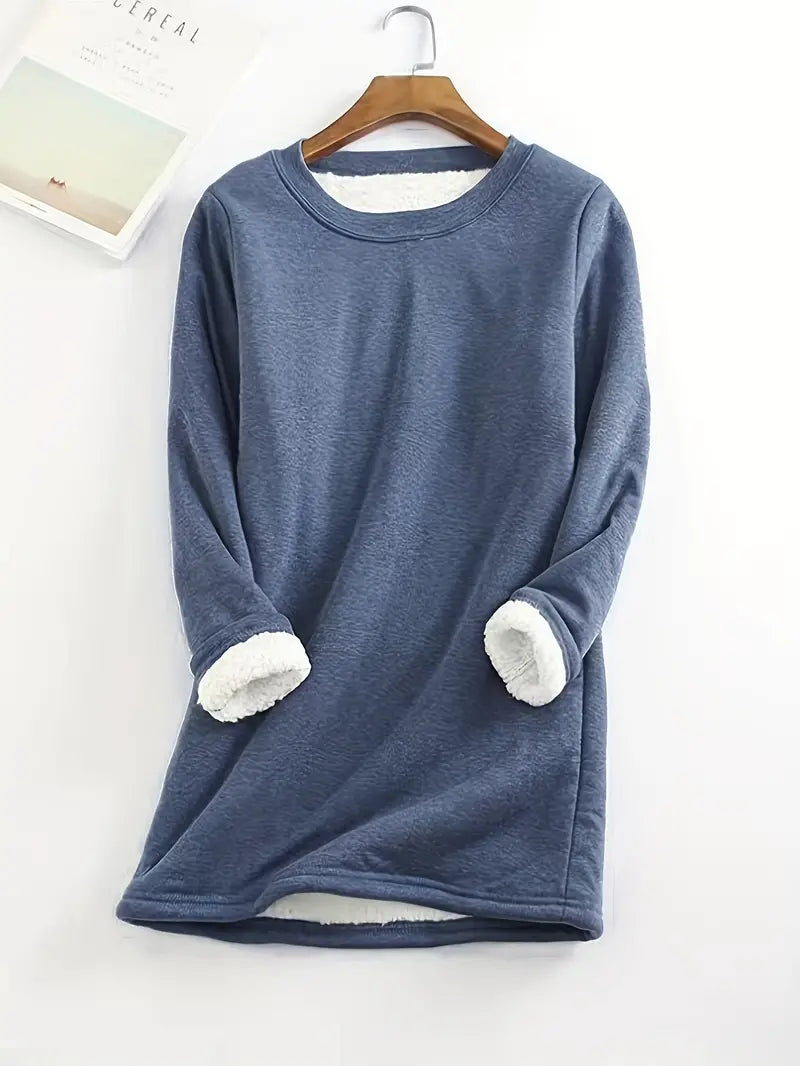 Nek Fleece Trui Warm en Zacht voor Dames - Mode Vibes