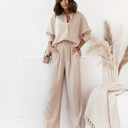 VELANORA- Knoopsluiting Tweedelige Set
