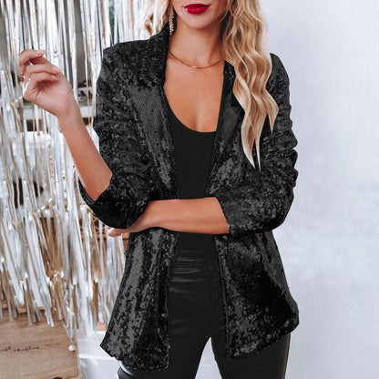 Glitter Blazer PaillettenJasje Feestelijk Dames