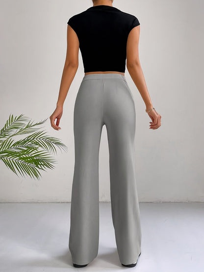 Damesbroek Hoge Taille Plissé Zomerbroek voor Vrouw