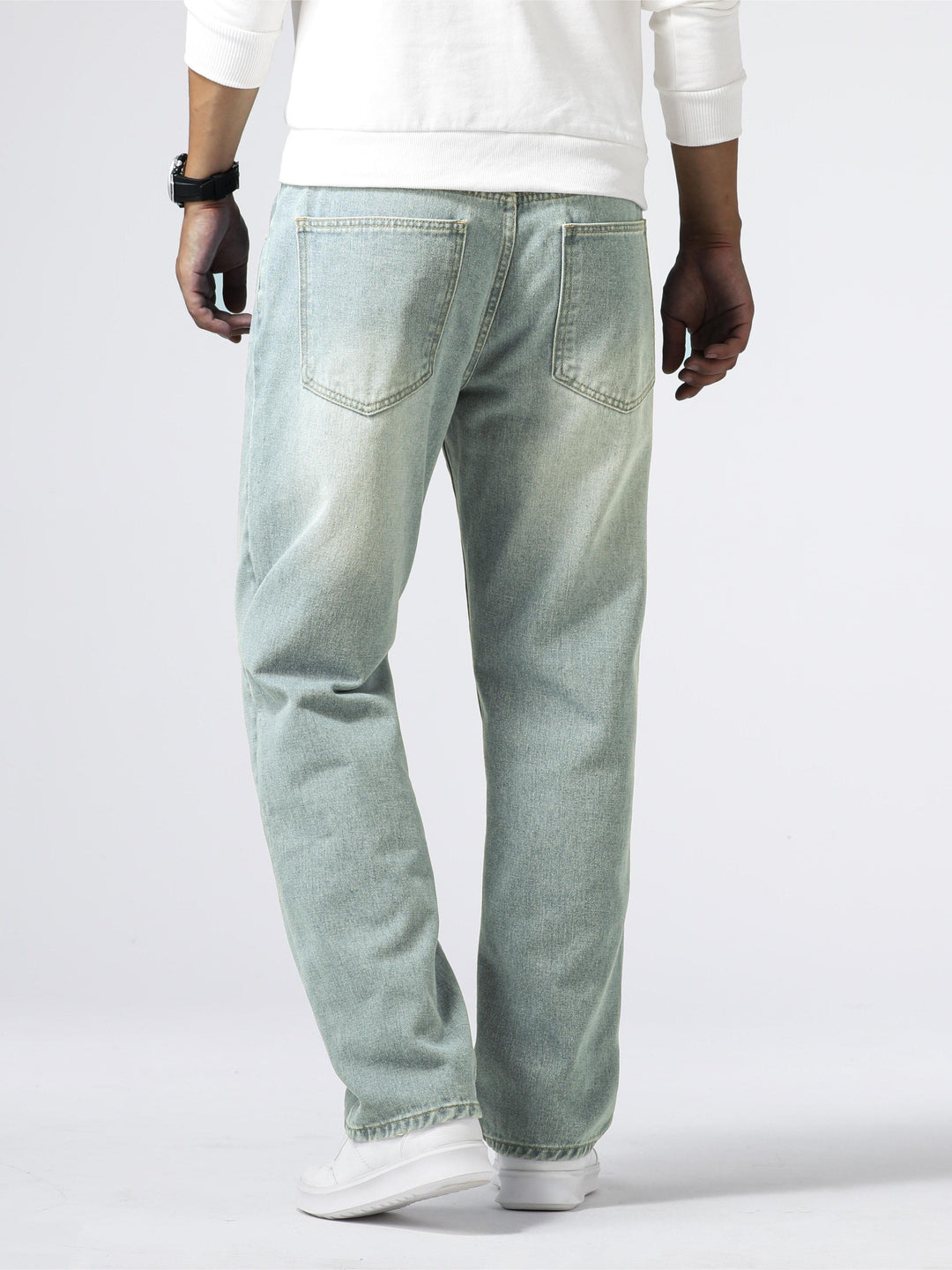 Heren Jeans Casual Street Style Blauw Milan