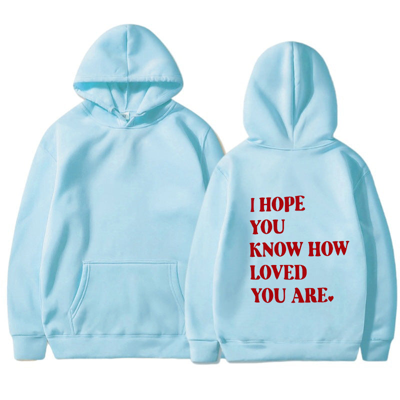 Dames Hoodie Self Love Text Print Zwart Trendy