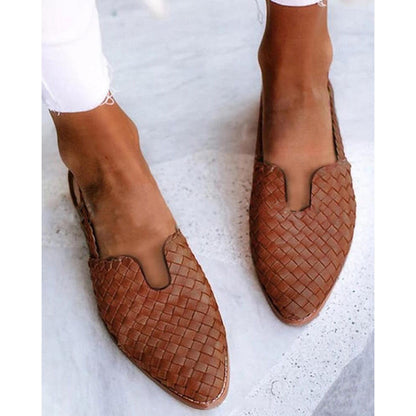 Dames Instappers Gevlochten Zomerpumps Elyssa - Mode Vibes