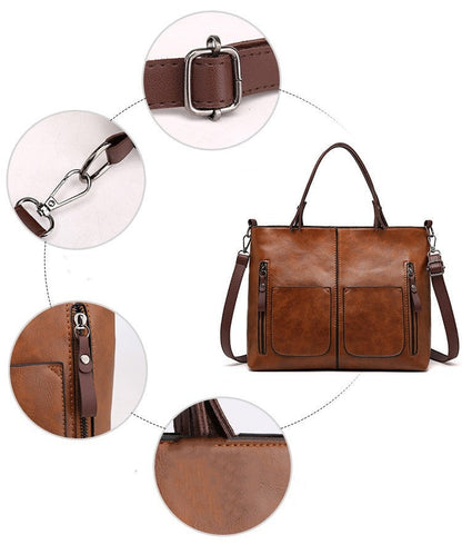 Dameshandtas van PU-leer Elegante Stijl Zwarte Kleur