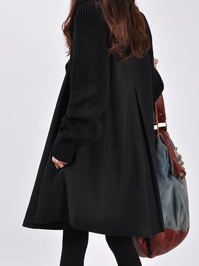 Oversized Jas Maribel Zwart Langer Model