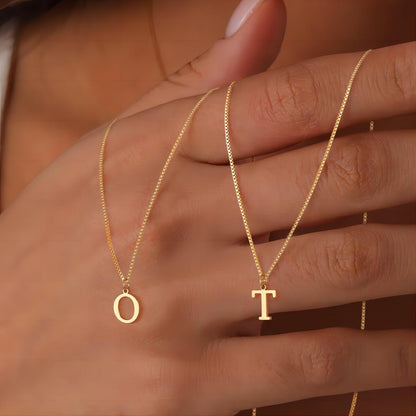 Gouden Ketting met Initialen Letter Lanette voor Dames