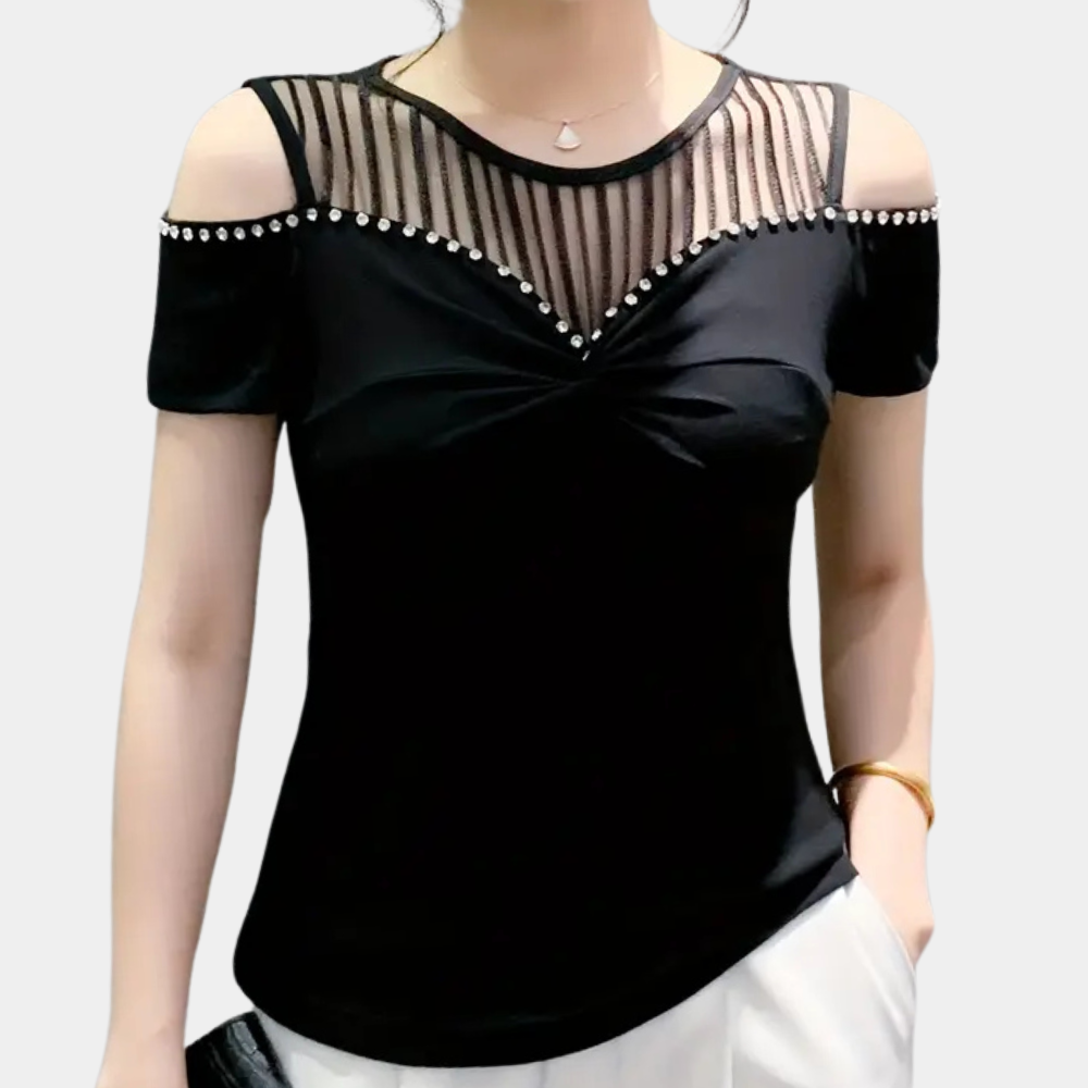 Dames Top Cold Shoulder Kort Mouw Zomerjurk - Mode Vibes
