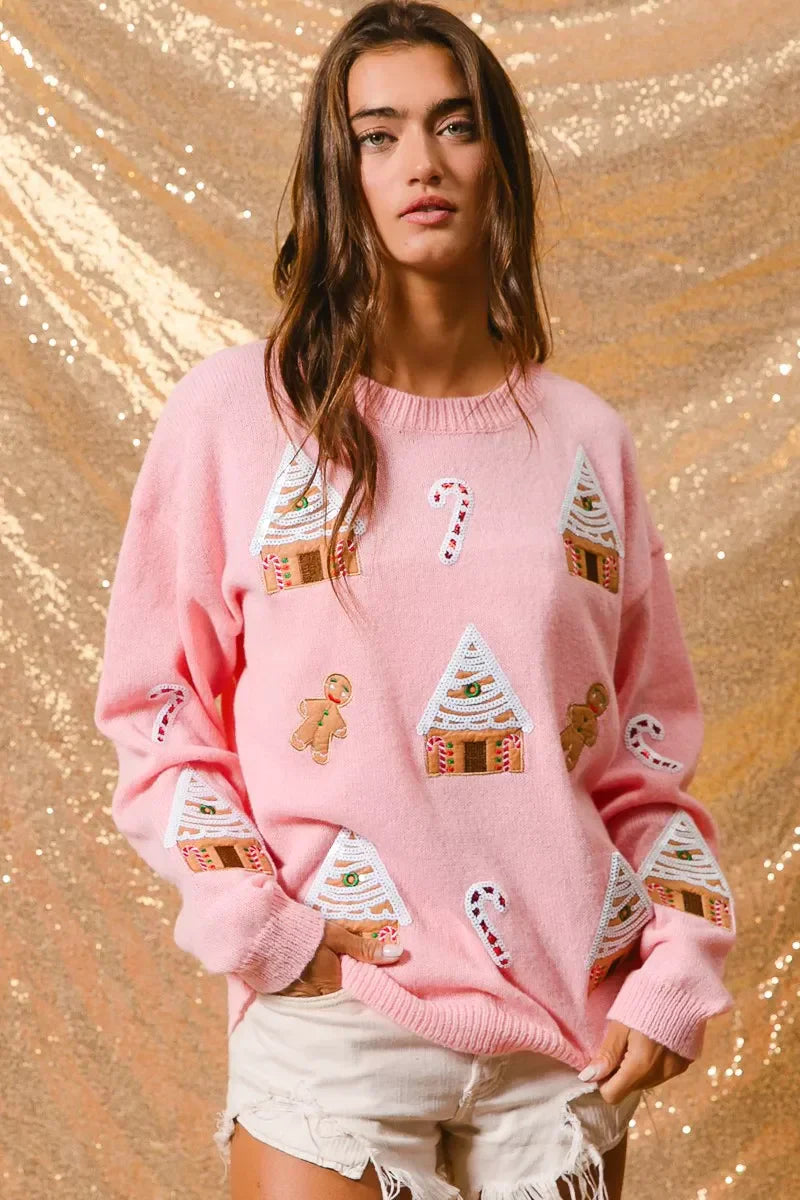 Dames Winter Trui Kerst Crew Neck Sweater