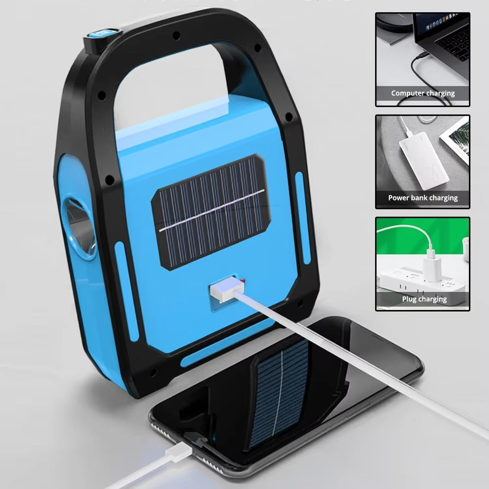 Campinglantaarn Oplaadbaar met Powerbank en Zonnepaneel