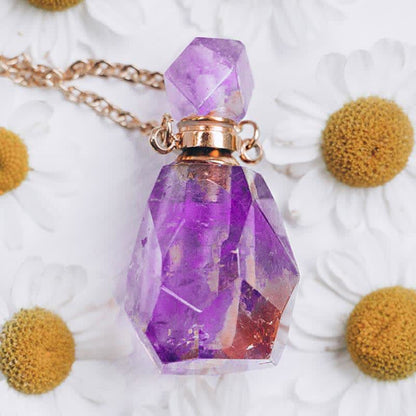 Kristallen Halsketting Parfumflesje Iridescerend Design
