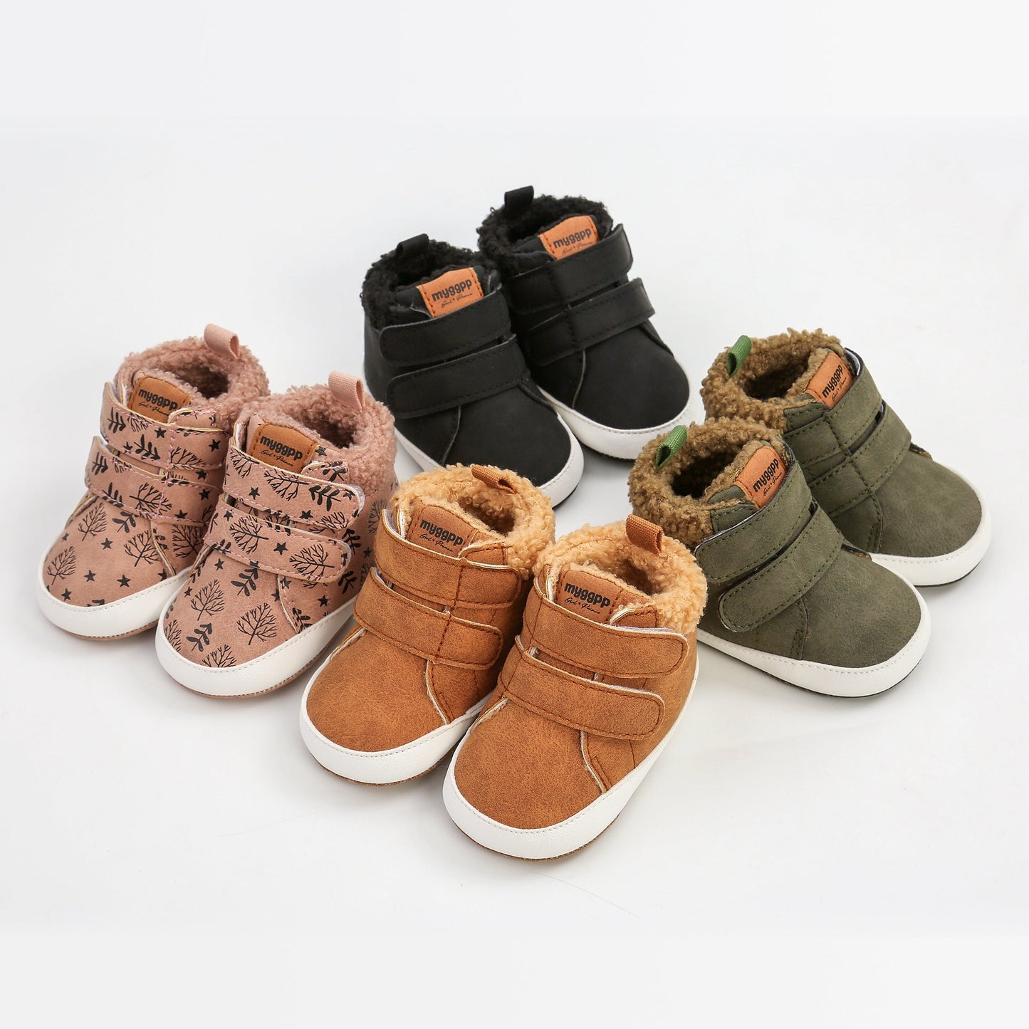 Warme Babyboots Noor met Klittenband voor Winter