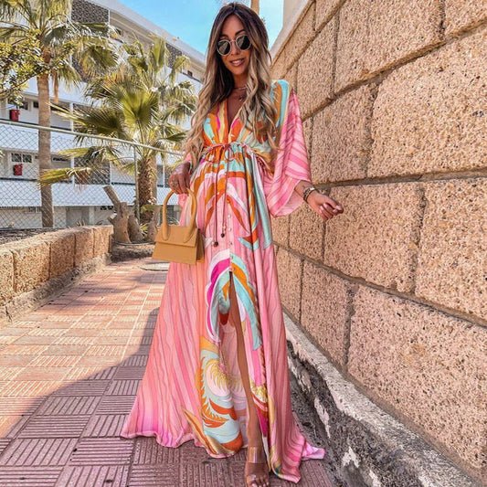 Zomerjurk met Bloemenprint - Strandjurk voor Vrouw - Mode Vibes