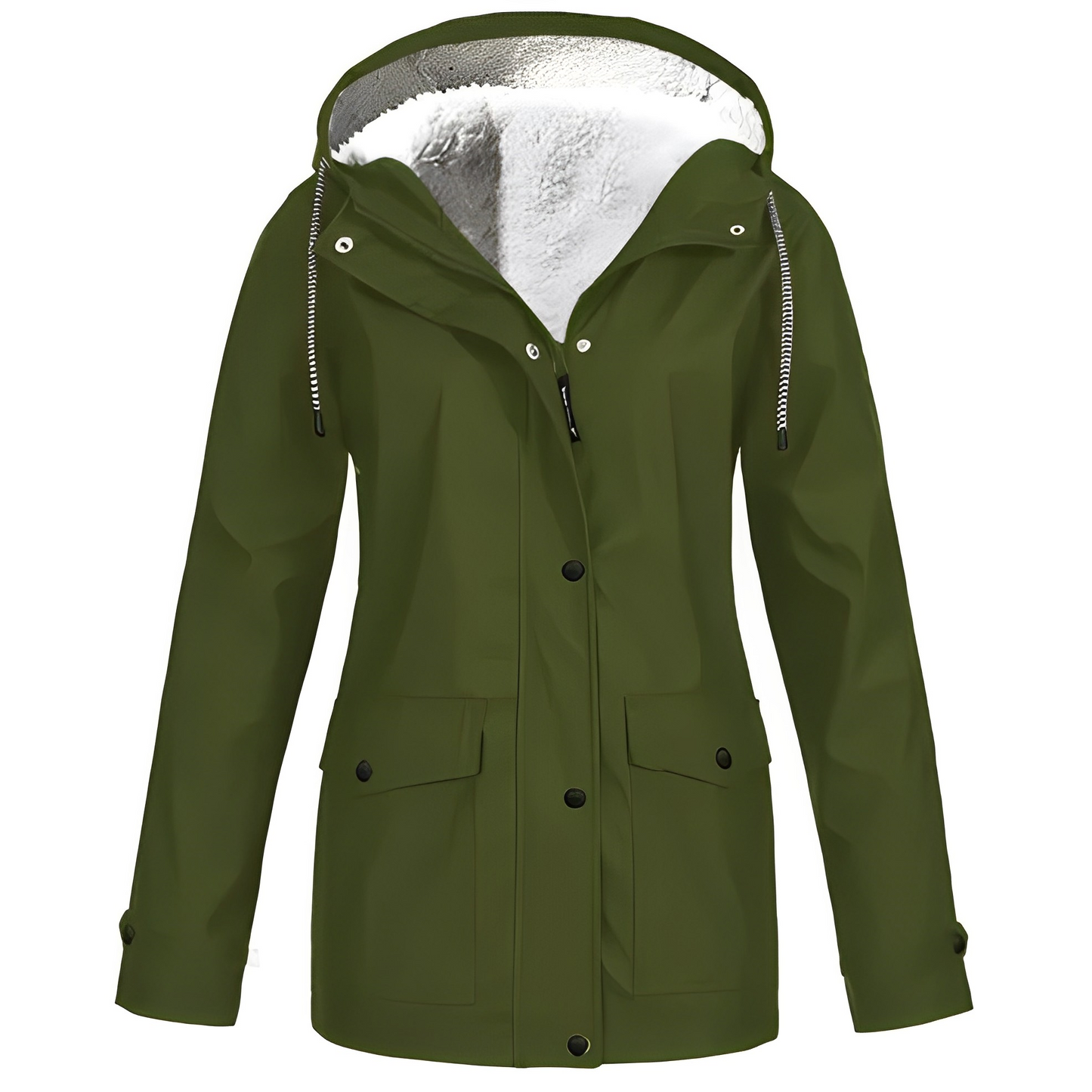 Dames Regenjas Fleece Gevoerd Waterdicht Warm