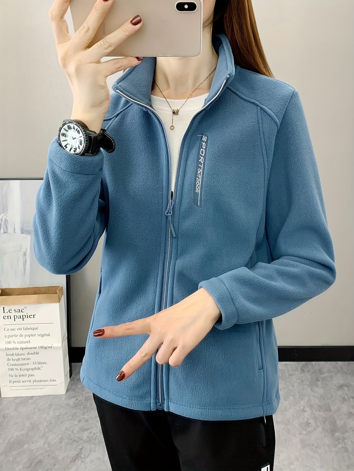 Fleece Jas Ademend Warm Aurora Stijl