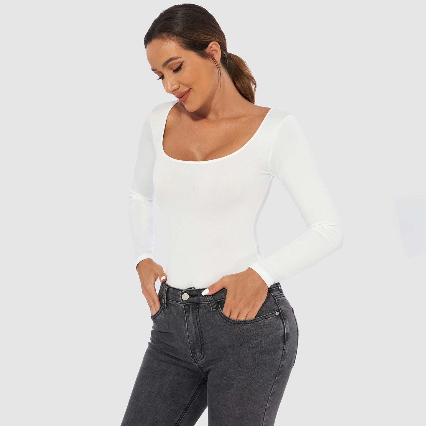 Dames Bodysuit Lange Mouwen Comfortabel Corrigerend