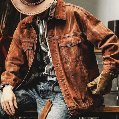 Vintage Denim Jas voor Heren - Mode Vibes