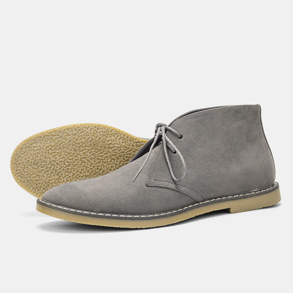 Heren Desert Boots Vintage Stijl Leren Schoenen