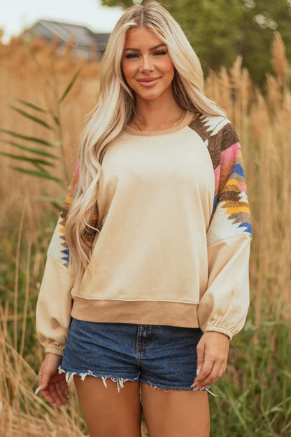 Dames Trui Aztec Print kleurrijk en hippe stijl
