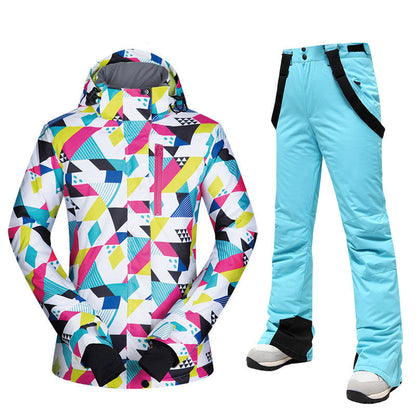 Dames Ski Pak Waterdicht Tweedelig Trendy Design