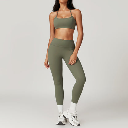 Yoga Set Dames Sneldrogend Naadloos Sportief