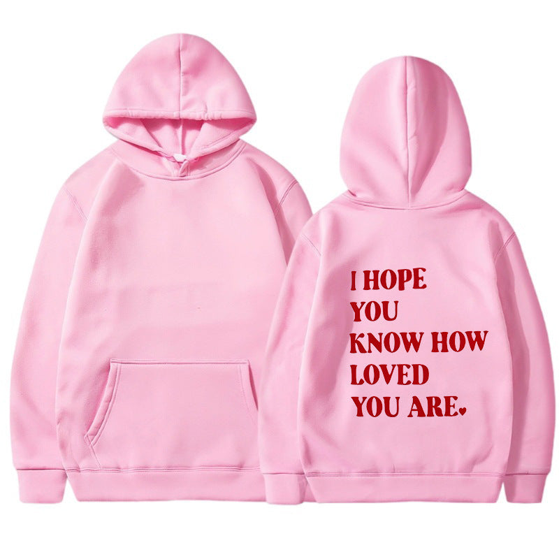 Dames Hoodie Self Love Text Print Zwart Trendy