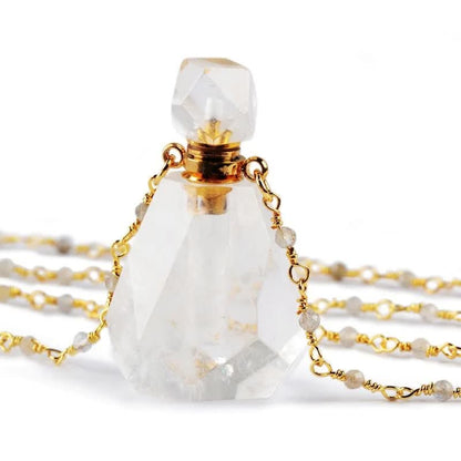 Kristallen Halsketting Parfumflesje Iridescerend Design