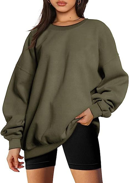 Dames Oversized Trui Ronde Hals Zacht Basic Model
