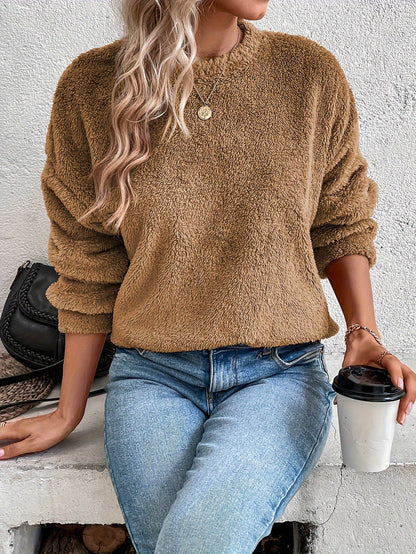 Zachte Teddy Trui Sweatshirt Comfortabel Warm