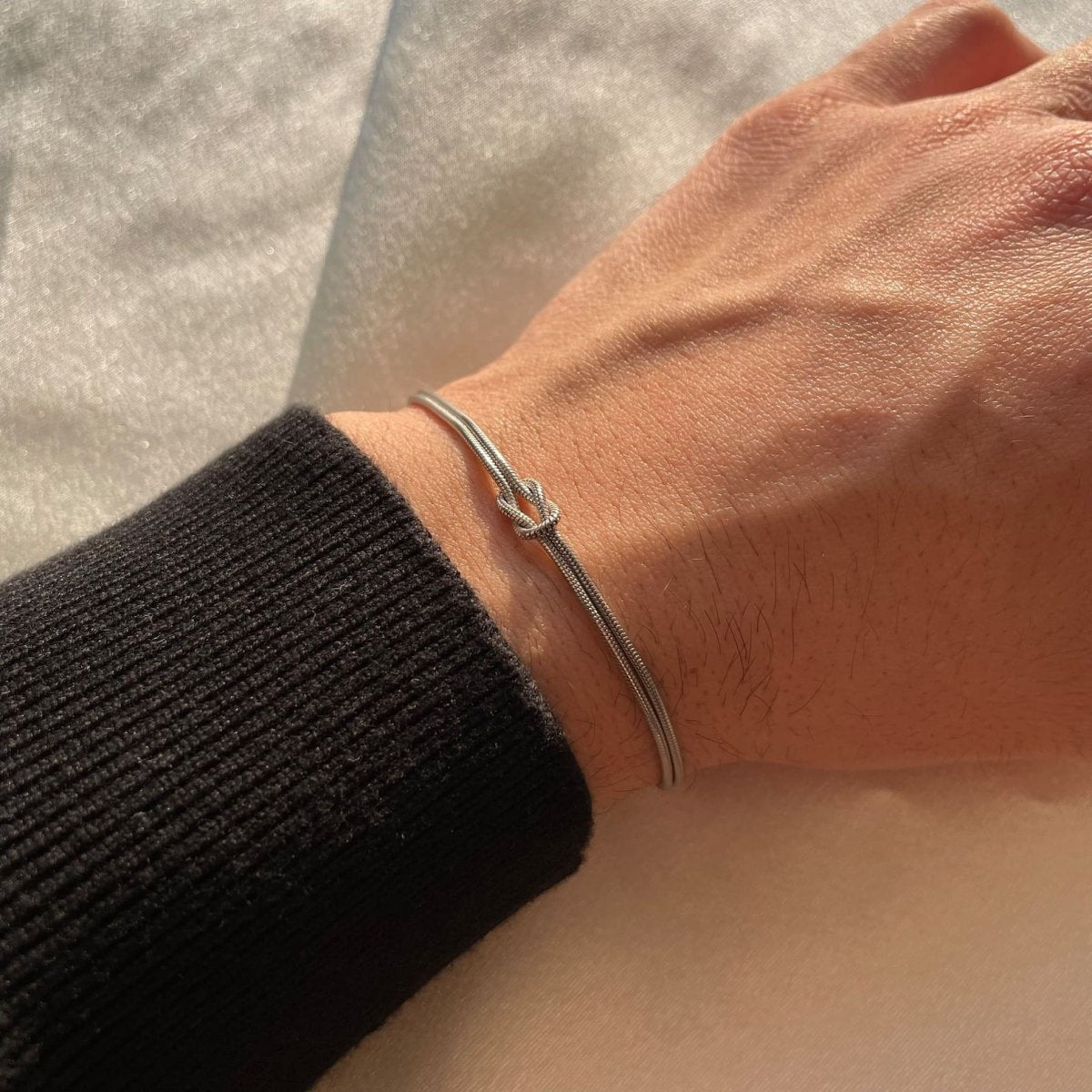 Eenvoudige Liefdes Armband Zilver Minimalistisch