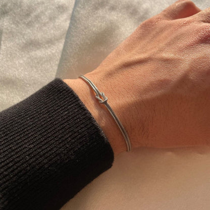 Eenvoudige Liefdes Armband Zilver Minimalistisch