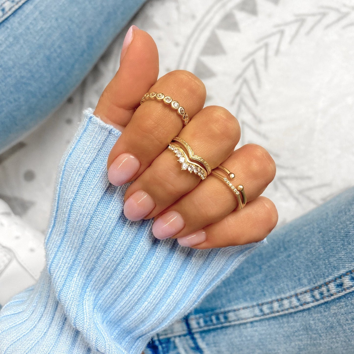 Zirkonia Kroon Ring met Glanzende Steen