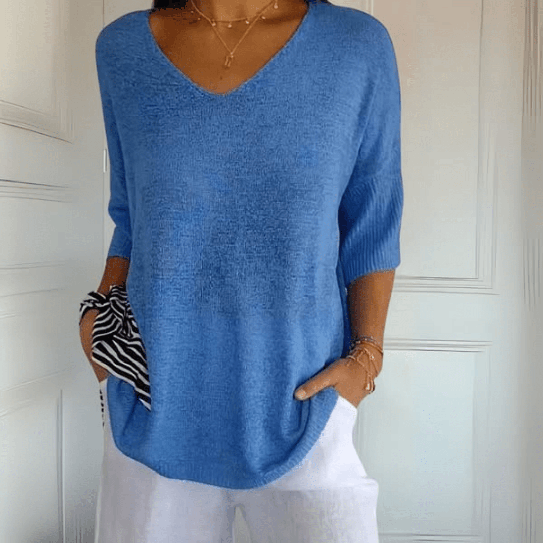 Amedea  | Top in maglia con scollo a V