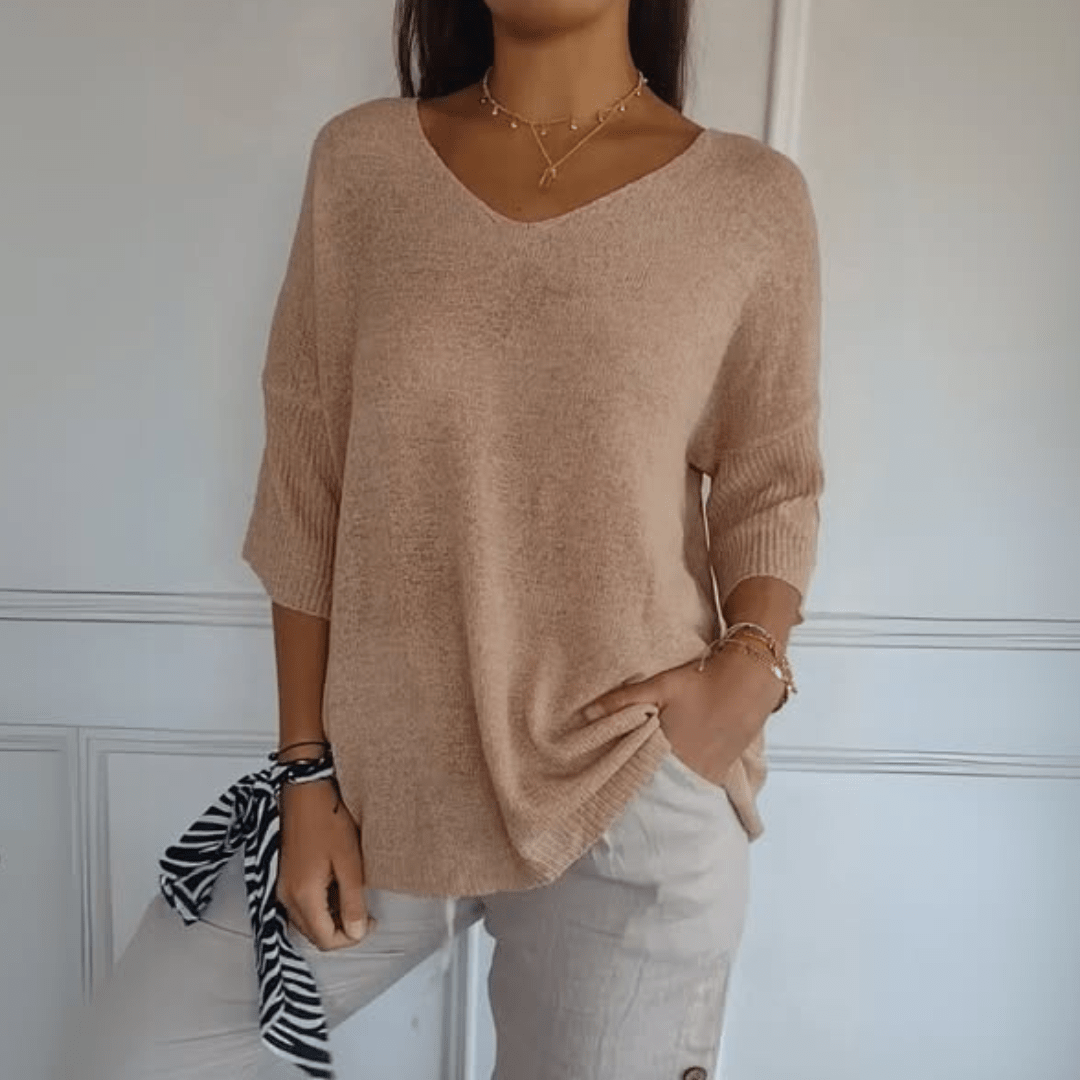 Amedea  | Top in maglia con scollo a V
