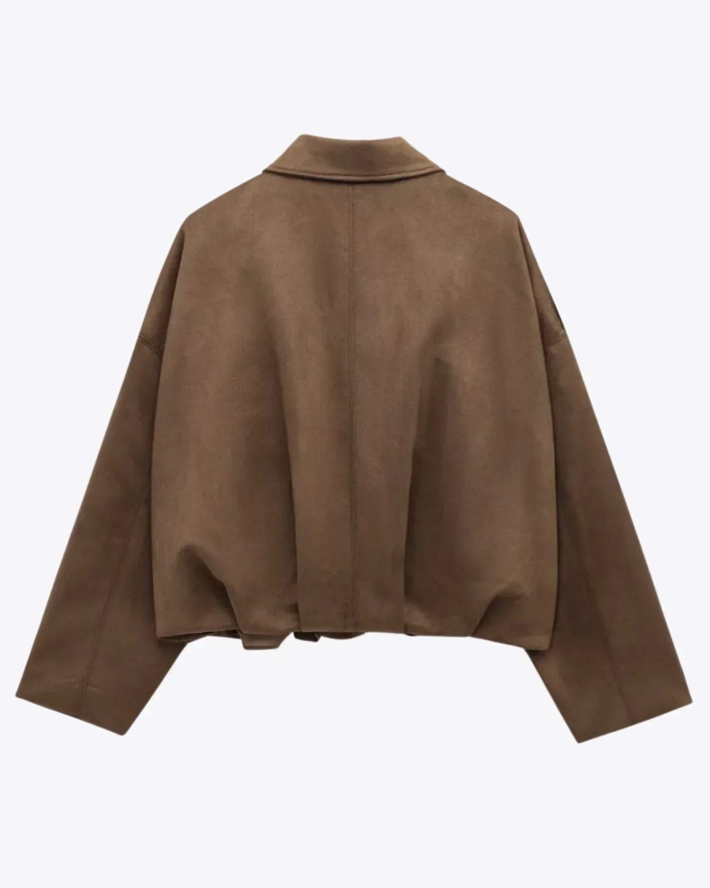 Dames Leren Look Jas Suède Stijlvol en Trendy