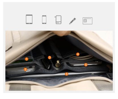 Veilige Rugzak met Verborgen Ritsen en USB Oplaadpoort