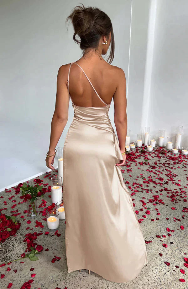 Vrouwelijke Lange Avondjurk Glamour Stijl