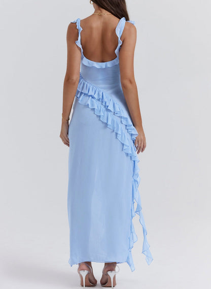 Elegante Maxi Jurk voor Vrouw Zwart Mooi Model